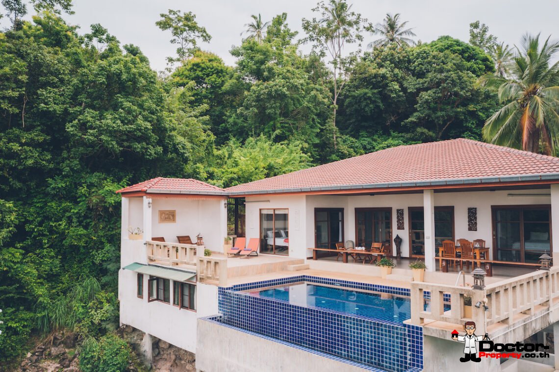 4 Bed Pool Villa with Sea View – Taling Ngam, Koh Samui – For Sale